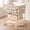 Beige, variant on LINLUX Portable Baby Changing Table with Wheels, Adjustable Height, Waterproof Diaper Station with Storage, Black & Gray