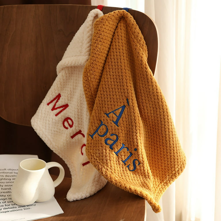 Travelwant Hanging Hand Towels with Hanging Loop Absorbent Coral