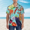 thumbnail image 4 of Disketp Hawaiian Shirts For Men,Vegetable Print Mens Casual Short Sleeve Button Down Shirts Beach Shirt, 4 of 8