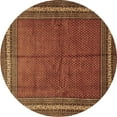 thumbnail image 1 of Ahgly Company Indoor Round Persian Brown Traditional Area Rugs, 5' Round, 1 of 4