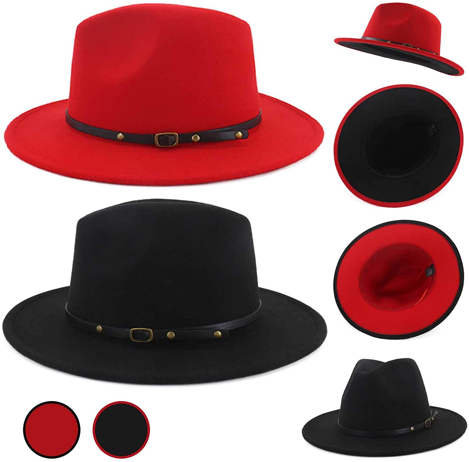 Color Matching Hat Casual Jazz Hats 