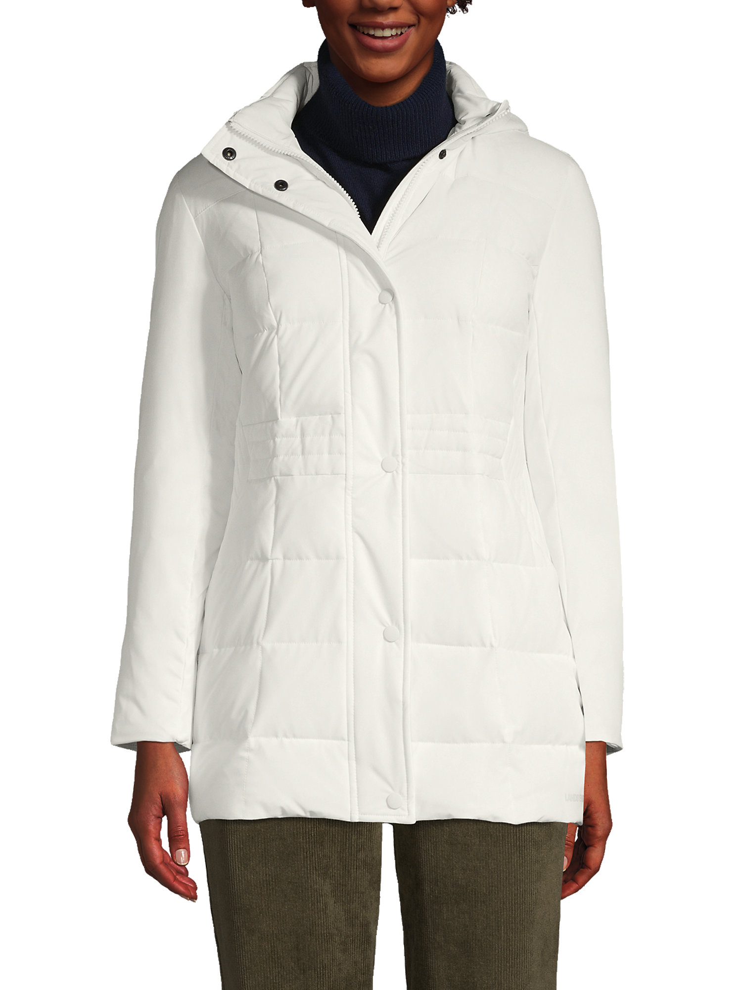 Lands End Women s Quilted Stretch Down Coat Walmart