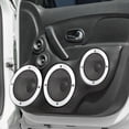 thumbnail image 3 of Unique Bargains 4pcs 4' Glossy Audio Speaker Cover Mesh Subwoofer Circle Grille Protector Silver Tone for Car, 3 of 4