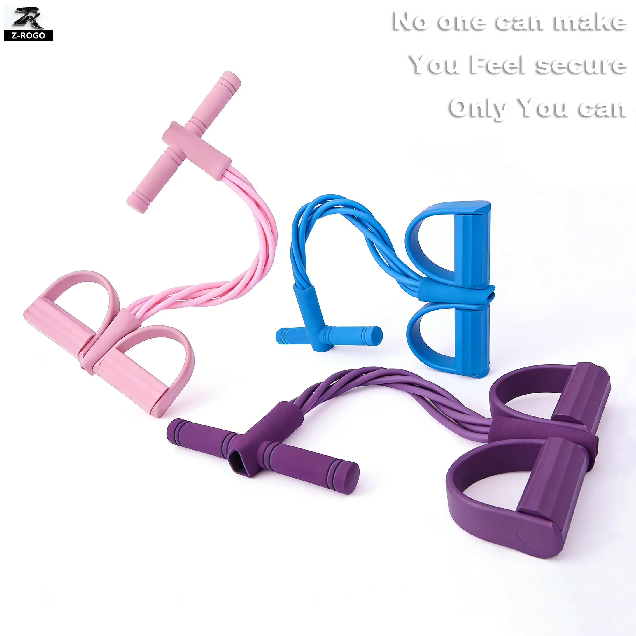 Z-ROGO Multifunction Pedal Resistance Band | Portable Foot Pedal Exerciser for Full-Body Home Workout, Stretching, Fitness Training & Abdominal Exercise | Adjustable & Durable Elastic Sport Band,Moth