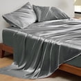 thumbnail image 2 of Juego de Sábanas Bedsure Satinado para Cama Matrimonial 4 Piezas Gris Oscuro, 2 of 9