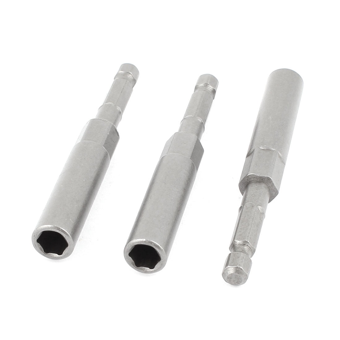 Unique Bargains Gray Drill 3" Length 7mm Wide Head Hex Nut Drivers