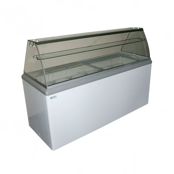 Excellence Industries HBD-10HC 59 1/2 Pouces Armoire de Trempage de Crème Glacée Autonome avec Capacité de 18 Bacs - Blanc, 115v