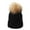 Black, variant on Winter Hats with Large Fluffy Pom Pom, Top Big Knitted Ball Beanie for Men and Women, Warm Lamb Wool Lined Adjustable Ski Cap for Autumn Winter Outdoor Activities Black