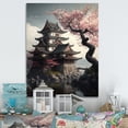 thumbnail image 2 of Designart Cherry Blossums In The City II Canvas Wall Art, 2 of 5