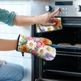 thumbnail image 2 of Pioneer Flower Kitchen Oven Mitt and Pot Holder Sets 4 Pcs for Baking, Cooking and Grilling, Heat Resistant Up To 392 °F, 2 of 6