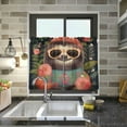 thumbnail image 6 of GZHJMY Sloth Half Window Tier Curtains 36 Inch Blackout Thermal Insulating Kitchen Linen Tier Curtains for Kitchen,Bathroom,Cafe, 6 of 7