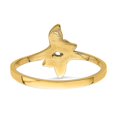 thumbnail image 6 of 14K Yellow Gold Ring Band Themed Polished Double Whale Tale, Size 6, 6 of 7