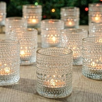 36 Pcs Votive Candle Holders for Table Centerpiece DIY Wax Filling Clear Glass Tea Light Candle Holders Sets Tealight Candle Holders for Wedding Decor Home DecorationClear 36