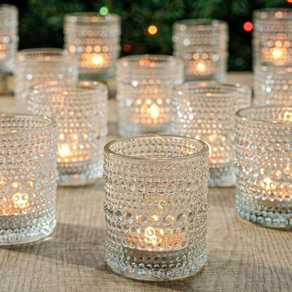 36 Pcs Votive Candle Holders for Table Centerpiece DIY Wax Filling Clear Glass Tea Light Candle Holders Sets Tealight Candle Holders for Wedding Decor Home DecorationClear 36
