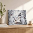 thumbnail image 2 of Christmas Winter Canvas Wall Art, Rustic Snowmen Red Bird Green Pine Tree Wooden‑Stretched Canvas Print Artwork, Home Wall Decor for Living Room Bedroom Office 14"Lx11"W, 2 of 9