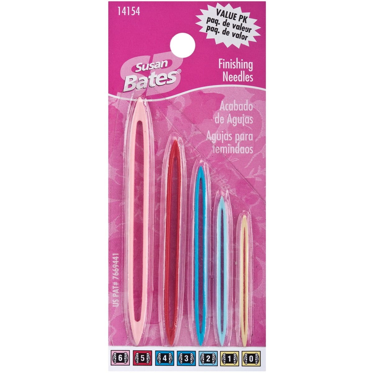 Susan Bates Finishing Needles, For Yarn Weights 0, 6