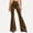 Brown, variant on Bpyeka Women's Flare Pants High Waist Velvet Solid Stretch Casual Long Pants S-3XL