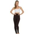 thumbnail image 5 of Warm Soft Fleece Lined High Waist Leggings - Coffee - One Size Plus, 5 of 6