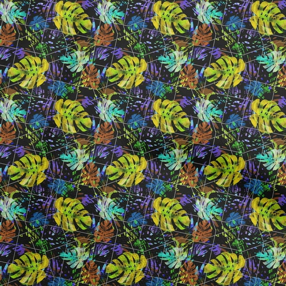 oneOone Rayon Lime Green Fabric Tropical Watercolor Fabric For Sewing Printed Craft Fabric By The Yard 56 Inch Wide