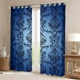 thumbnail image 2 of Manfei Victorian Flower Blackout Curtains Set of 2 (38x54 Each),Retro Damask Theme Curtains and Drapes,Blue Black Living Room Curtains For Men Women,,Lightweight Room Decorative, 2 of 6