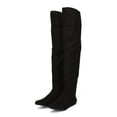 thumbnail image 4 of Qupid Proud-09 Suede Almond Toe Slouchy Thigh High Boot Side Zipper Fold Down Cuffs, 4 of 4