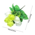thumbnail image 3 of Ramo de Rosas Artificiales Seis Cabezas | Flores de granada simuladas realistas | Azul, Rosa, Beige, Rojo, Verde | Disposición decorativa de plástico de 14,17x5in | Resistente al desvanecimiento, 3 of 6