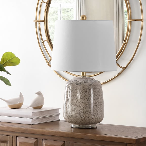 SAFAVIEH Brixton 21 in. Abstract Ceramic Table Lamp, Cream/Blue
