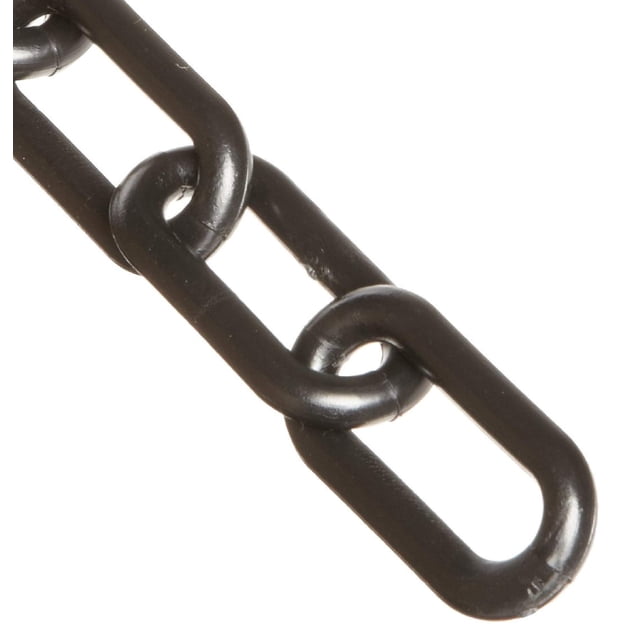 Mr. Chain Plastic Barrier Chain, Black, 3-Inch Link Diameter, 100-Foot Length (80003-100)