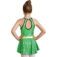 thumbnail image 2 of YIZYIF Girls Christmas Gymnastic Leotard Sparkly Sequins Jumpsuit Ballet Jazz Stage Performance Leotard Green 6, 2 of 7