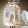 thumbnail image 6 of Arched LED Bathroom Mirror,Bathroom Mirror with Lights-Anti-Fog,Bathroom Mirror with Frontlit and Backlit,Dimmable-LED Mirror for Bathroom,3 Colors, 6 of 8