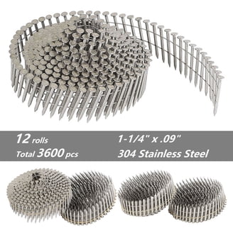 Simpson Strong-Tie S5SND1 5d Cedar & Redwood Siding Nails – 1-3/4", 14 Gauge, 304 Stainless Steel – 1 Lb Box (Approx. 354 Nails)
