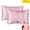 Pink, variant on Djiypn 2 Pcs Emulation Silk Satin Pillowcase Comfortable Pillow Cover Pillowcase For Bed Throw Hair Beauty Pillow Covers