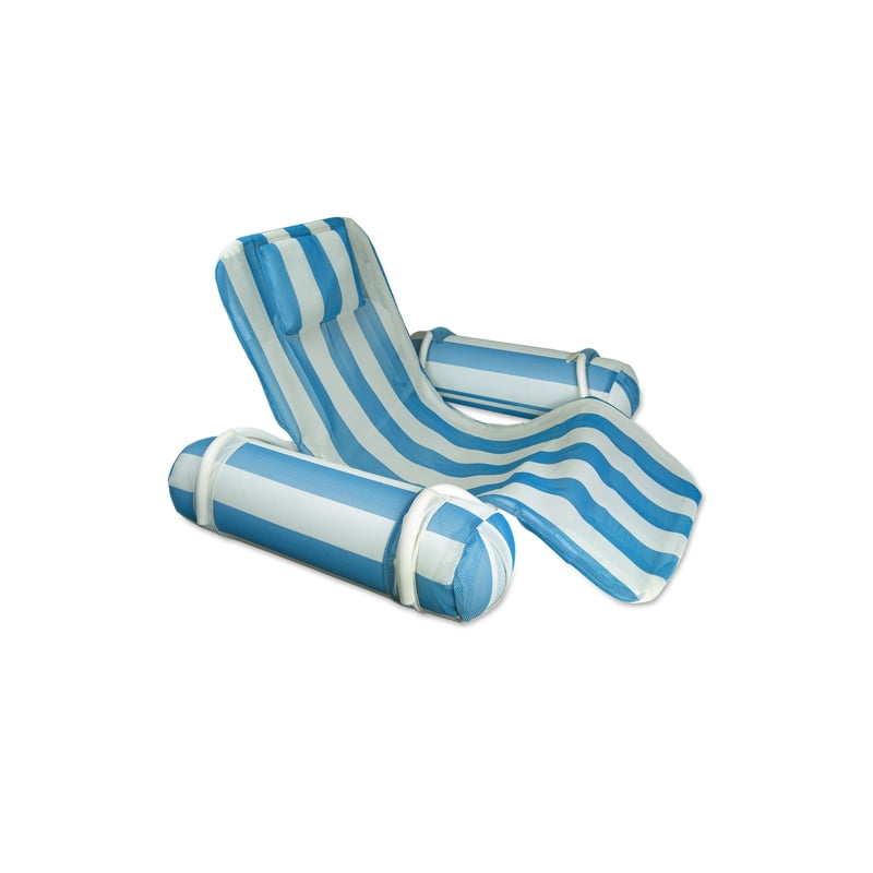 Swim Central 50" Striped Aqua Drifter Floating 1-Person Swimming Pool