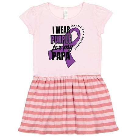 

Inktastic Chronic Pain I Wear Purple For My Papa Gift Toddler Girl Dress