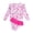 Pink Floral, variant on Emy Dola Girls Rash Guard UPF+ 50 Swimsuit Set Leopard Prints Long Sleeve Bathing Suit Two Piece Bikini Swimwear For 4-7 Years