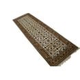 thumbnail image 5 of MagicRugs Traditional Floral Indo Bidjar 7'11 X 2'7 Oriental Area Rug Carpet, Cream, 5 of 11