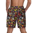 thumbnail image 4 of Uemuo Spring And Summer Flowers Pattern Mens Swim Trunks Quick Dry Board Shorts with Mesh Lining, Stretch Beach Shorts Quick Dry No-Chafing Board Shorts-X-Large, 4 of 9