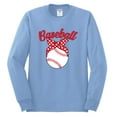 thumbnail image 2 of Wild Bobby, Cute Baseball Mom Ribbon Gift, Mother's Day, Men Long Sleeve Shirt, Light Blue, Medium, 2 of 3