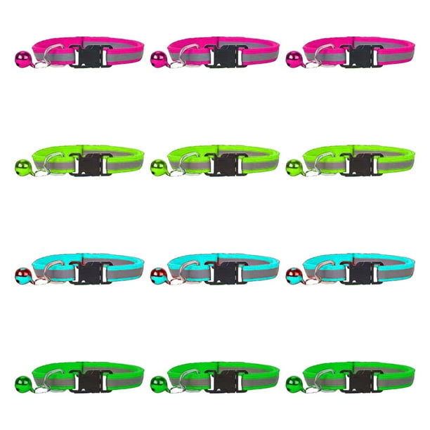 Cachorro ID Collar Identificación Collares de seguridad desmontables ajustables para mascotas, 12pcs / Set MFZFUKR CPB-US-YY09-3