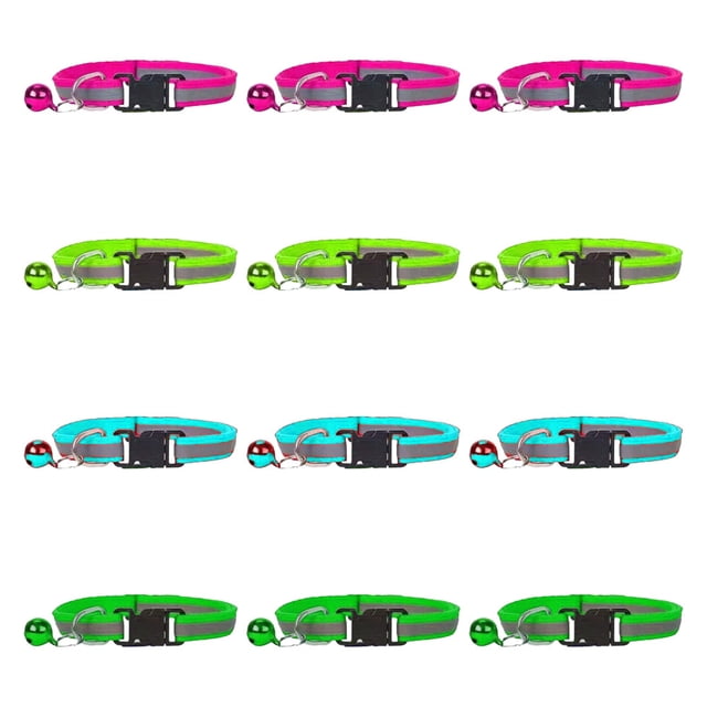 Cachorro ID Collar Identificación Collares de seguridad para mascotas extraíbles ajustables, 12pcs / Set Adepaton Collares