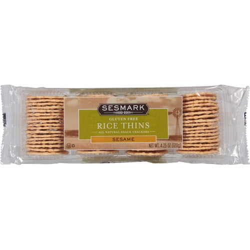 Sesmark Sesame Rice Thin Crackers, 4.25 oz, (Pack of, 12)