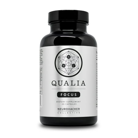 Qualia Focus Noontropics by Neurohacker Collective | The Brain Supplement for Focus, Supporting Memory, Mental Clarity, Energy, Reasoning and cincentration with Ginko biloba, Bacopa monnieri(25