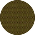 thumbnail image 1 of Ahgly Company Machine Washable Indoor Round Transitional Dark Yellow Green Area Rugs, 5' Round, 1 of 7