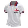 thumbnail image 4 of EliteGoogv Men Polo Shirt UK Flag Print Button Down Short Sleeve Casual Top For Men Festive Celebration Shirt Red 3XL, 4 of 7