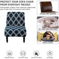 thumbnail image 3 of Armless Chair Slipcover Removable Armless Chair Cover Printed Armless Accent Chair Covers Washable Slipper Chair Slipcovers Furniture Protector Covers for Extra Large Armless Accent Chair, 3 of 5