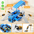 thumbnail image 3 of MOONTOY Construction Toys for 3 4 5 6 7 Year Old Boys Construction Truck Toys with Bulldozer, Excavator, Forklift, Road Roller, Grabber Truck, Crane Toy Construction Vehicle Toys For 3-7 Year Old Boy, 3 of 8