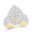 Yellow, variant on 10K White Gold Round Diamond Teardrop Cluster Nicoles Dream Collection Ring 2cttw