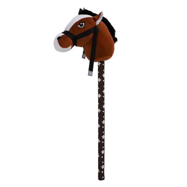 Caballo De Palo De Peluche, Ojos Realistas Con Pilas, Juguete De Caballo De Palo De Peluche, Sonidos De Galope Para Niños
