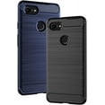thumbnail image 5 of REQO Compatible with Google Pixel 3 XL Case and Tempered Glass Screen Protector Cover Cell Accessories Silicone Phone Cases for Pixel3XL Pixel3 LX Pixle 3XL Pixel3XL 3LX 3L 2019 Blue Carbon Fiber, 5 of 6