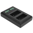 thumbnail image 2 of Cargador de batería para cámara DM BL, base de carga rápida doble LCD para cámara digital Cargador de batería dual diseñado para profesionales, 2 of 9